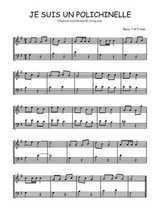 Téléchargez l'arrangement pour piano de la partition de Traditionnel-Je-suis-un-Polichinelle en PDF